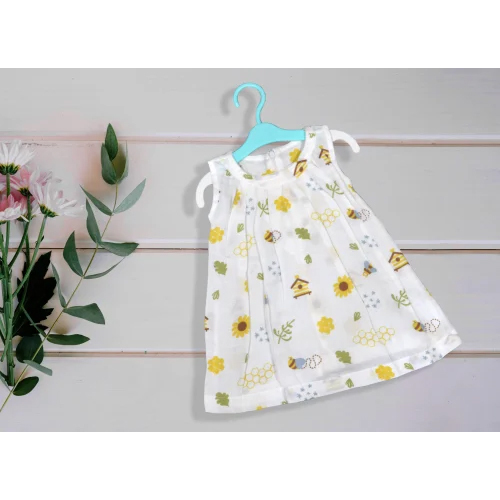 New Born Cotton Frock With Zip