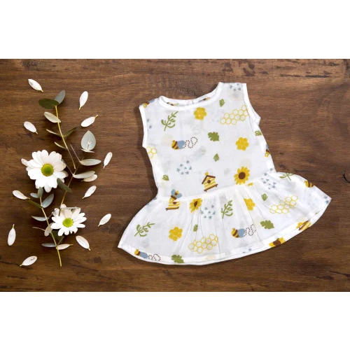 New Born Cotton Frock With Button