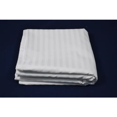 Hotel Satin Stripe Duvet Cover - Color: White