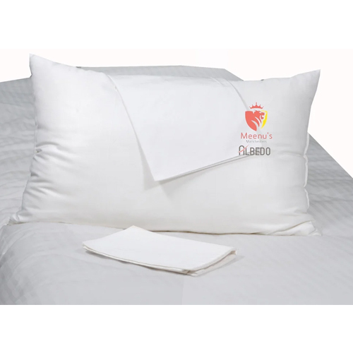 250 TC White Cotton Hotel Pillow Cover