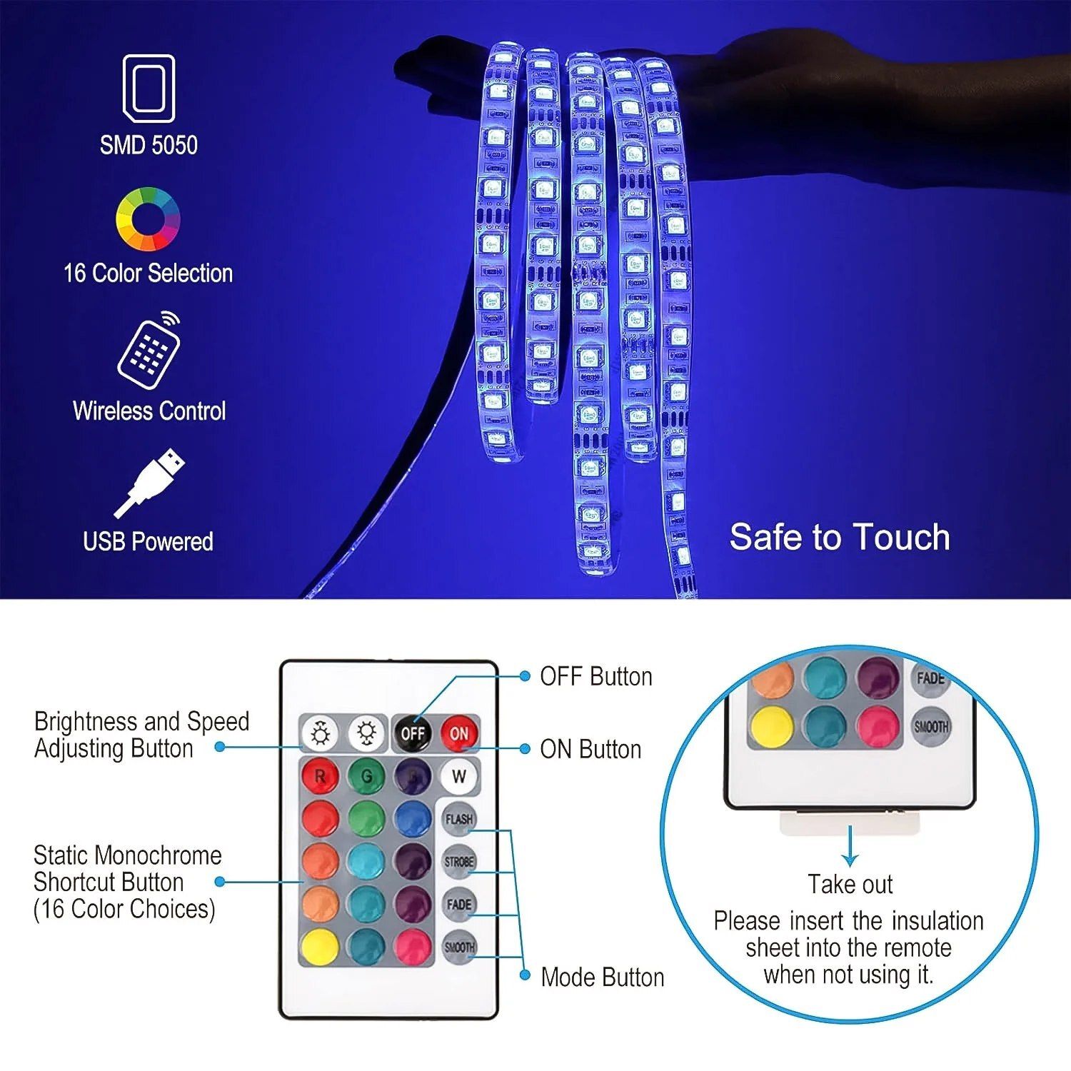 13460 3M RGB LED Strip Lights