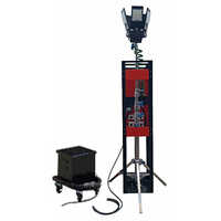 Led Mobile Lighting Tower - Metal And Plastic, Cool White Light, Battery Operated For Outdoor Use