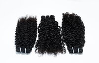 Natural Black Indian Deep Curly 100% original Human Hair Weft Extensions