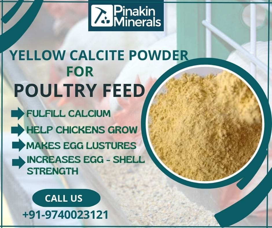 Poultry Feed Grade Yellow Calcite Powder - Application: Industrial