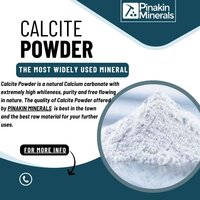 Natural Calcite Powder - Fine Powder Form, White Color | Reversible Dimensional Stability, Basic Refractory For Industrial Applications
