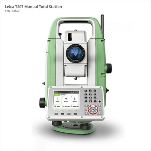 Leica Flexline Ts07 Manual Total Station - Color: Green & White