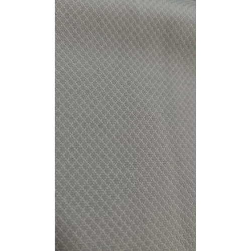Roma Dobby Check Fabric - Lycra Material, Customizable Sizes, Available in Various Colors | Washable, Plain Texture, Perfect for Garment Industry