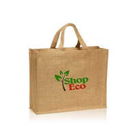 Eco Friendly Jute Bag - Natural Jute Material, Various Sizes Available, Customizable Design, Comfortable Flexiloop Handle | Ideal For Shopping And Promotions