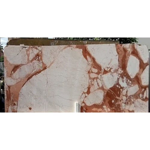 Red Fire Marble Slab - Color: White