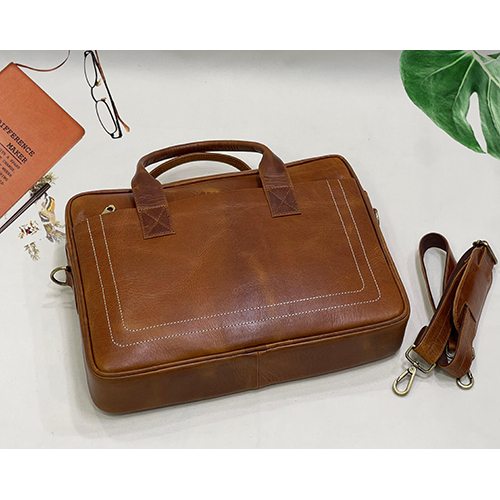 18 inch Pure Crunch Leather Laptop Bag