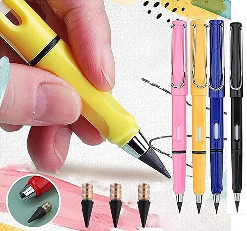 Mitsico 1 Pcs Everlasting Pencil Inkless Pencils Eternal Portable Reusable Erasable Metal