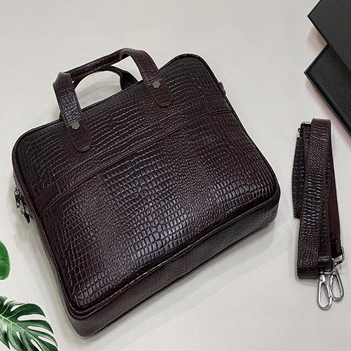 Pure Leather Laptop Bags - Design: Fancy