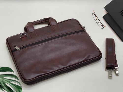 18inch Dark Brown PU Leatherette Laptop Bags