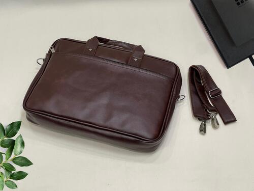 18inch Dark Brown PU Leatherette Laptop Bags