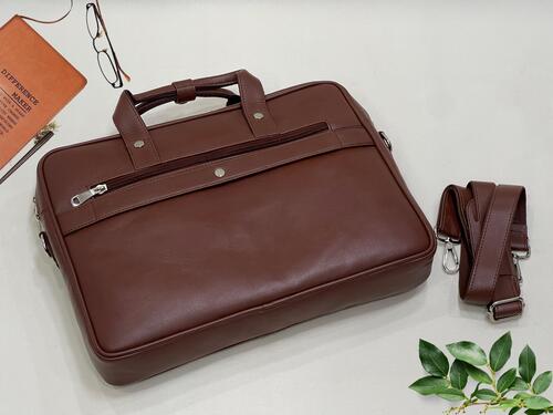 18inch Dark Brown PU Leatherette Laptop Bags