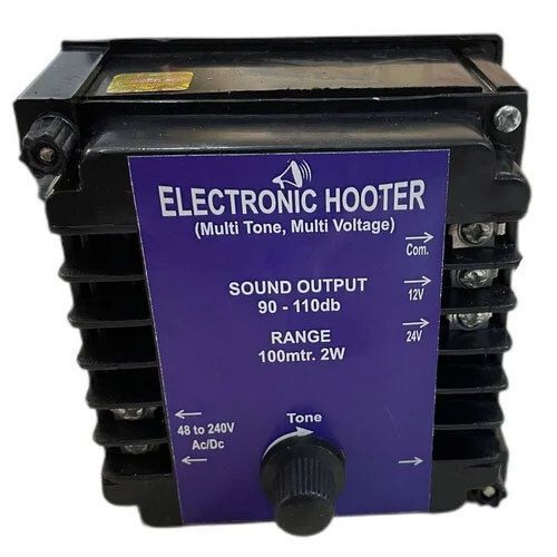 2W Electronic Hooter - Color: Black