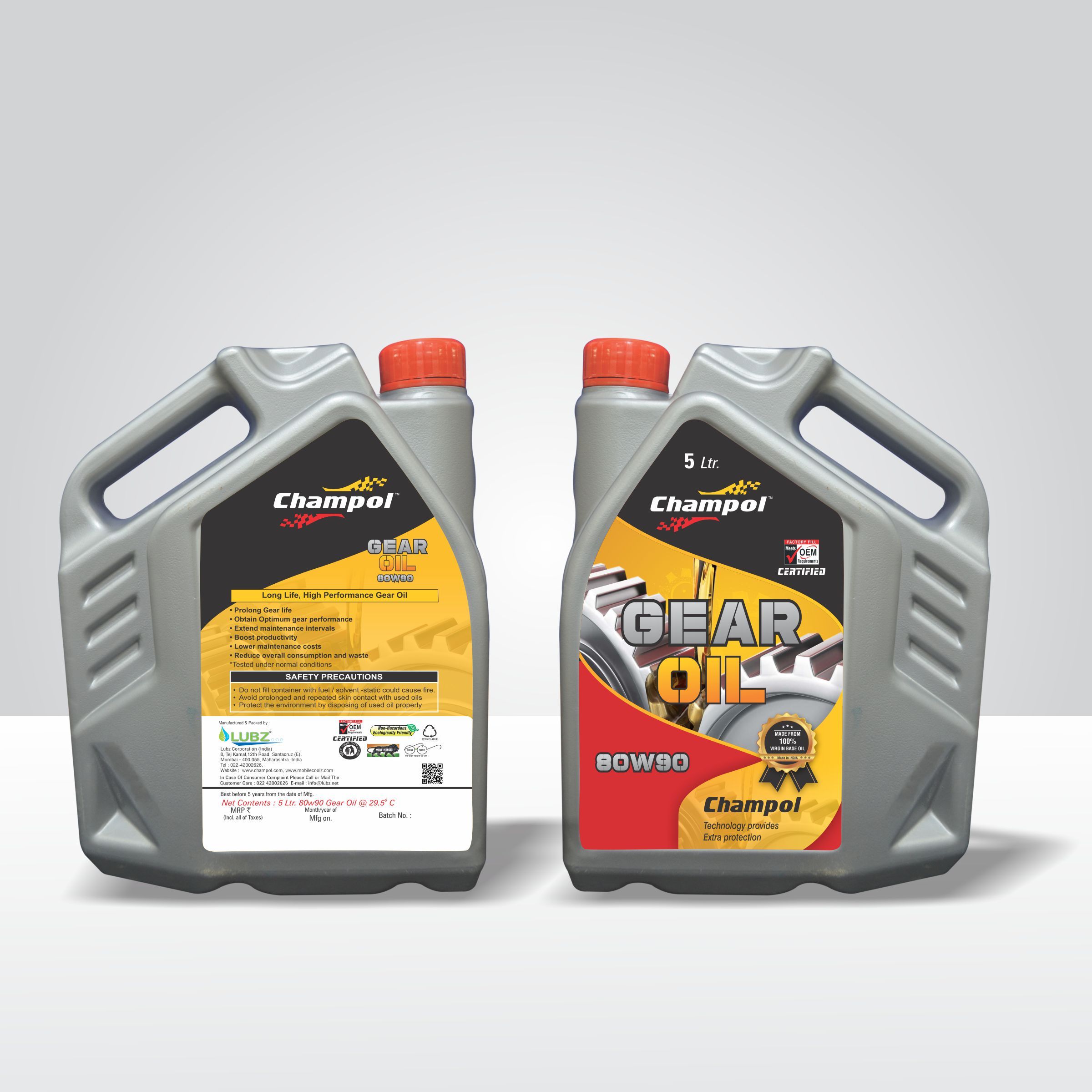 Champol Gear Oil 80W90/85W140/EP90 & 140 (1Ltr/3ltr/5Ltr)