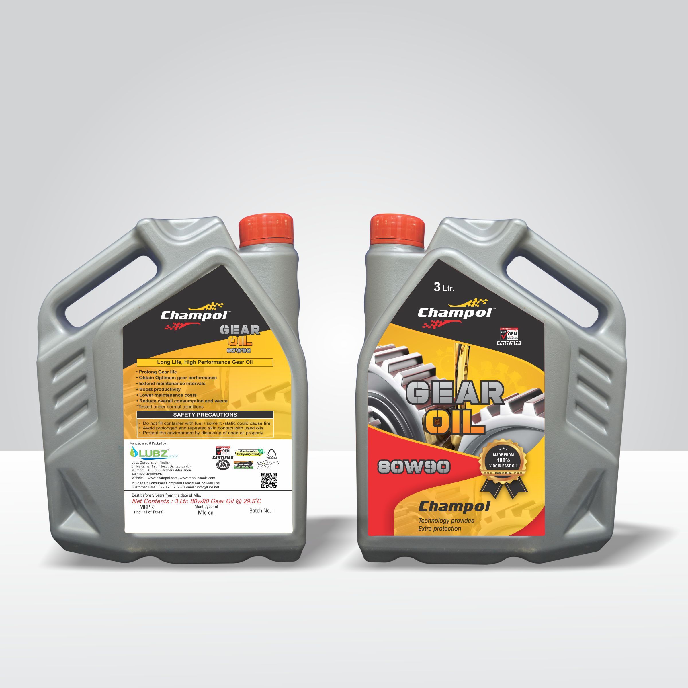 Champol Gear Oil 80W90/85W140/EP90 & 140 (1Ltr/3ltr/5Ltr)