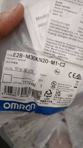 OMRON, PROXIMITY SENSOR, E2B-M30KN20-M1-C2 2M