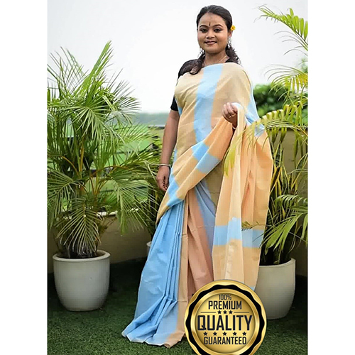 Khadi Cotton Multi Colour Check Saree