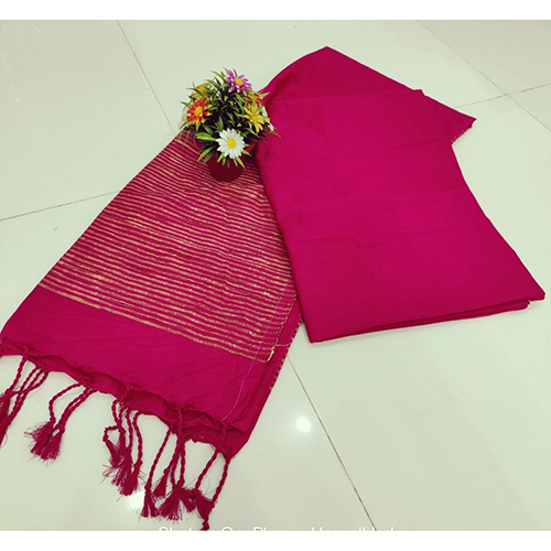 Khadi Pallu Ketiya Strips Khadi Saree