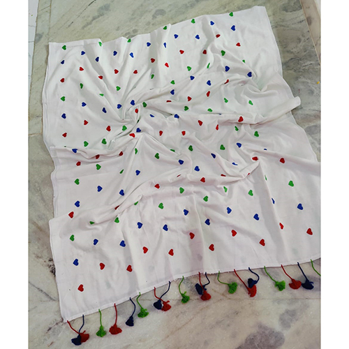 Handloom Cotton Multi Colour Embroidery Saree