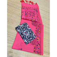 Khadi Cotton With Madhubani Print Saree