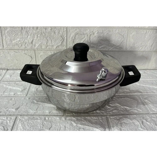 Ss Idly Cooker With 3 Plates - Interior Coating: Coated