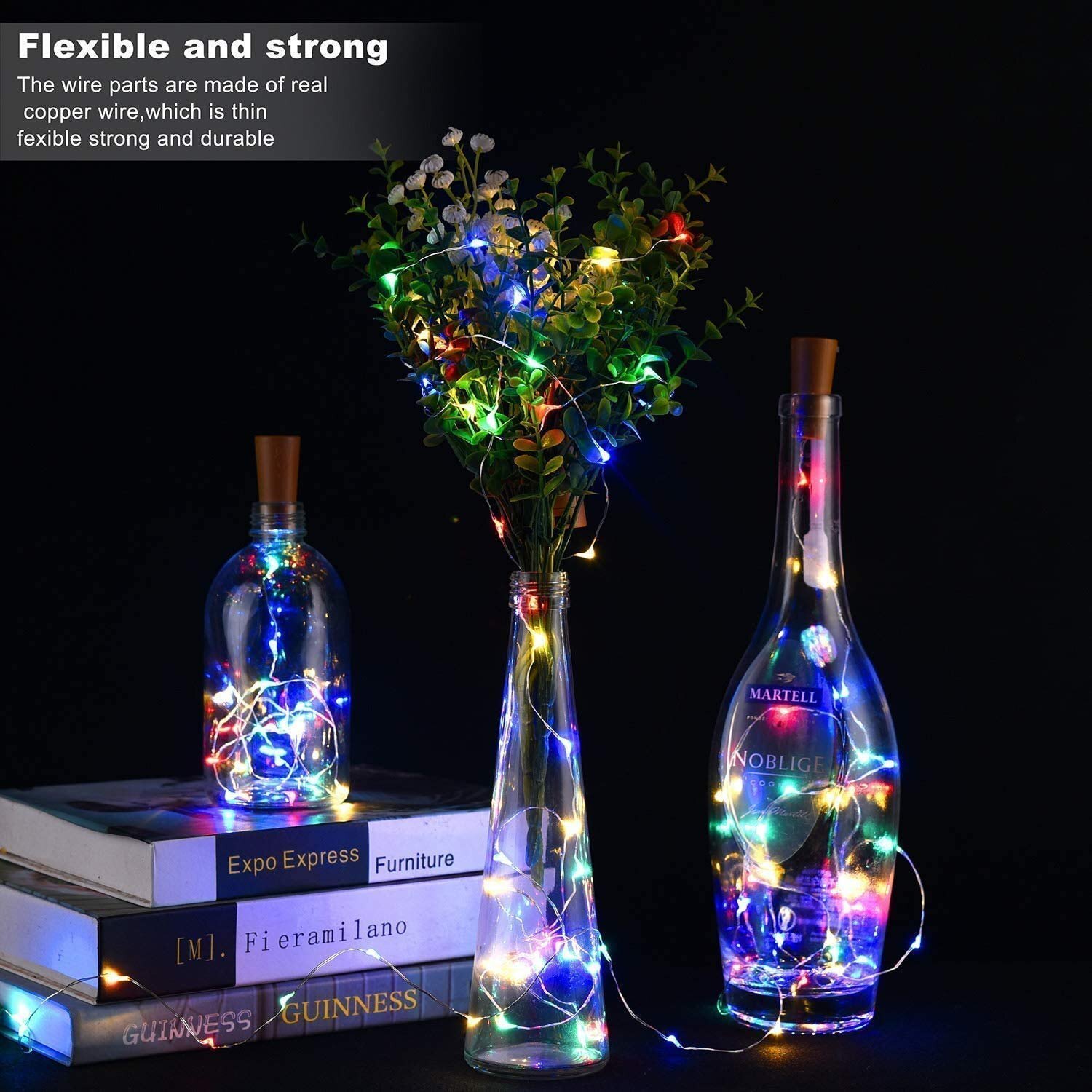 Mitsico String light For Glass Bottle Multicolor Wire Mini Fairy Lights (1 Pc String Light, Multicolor)