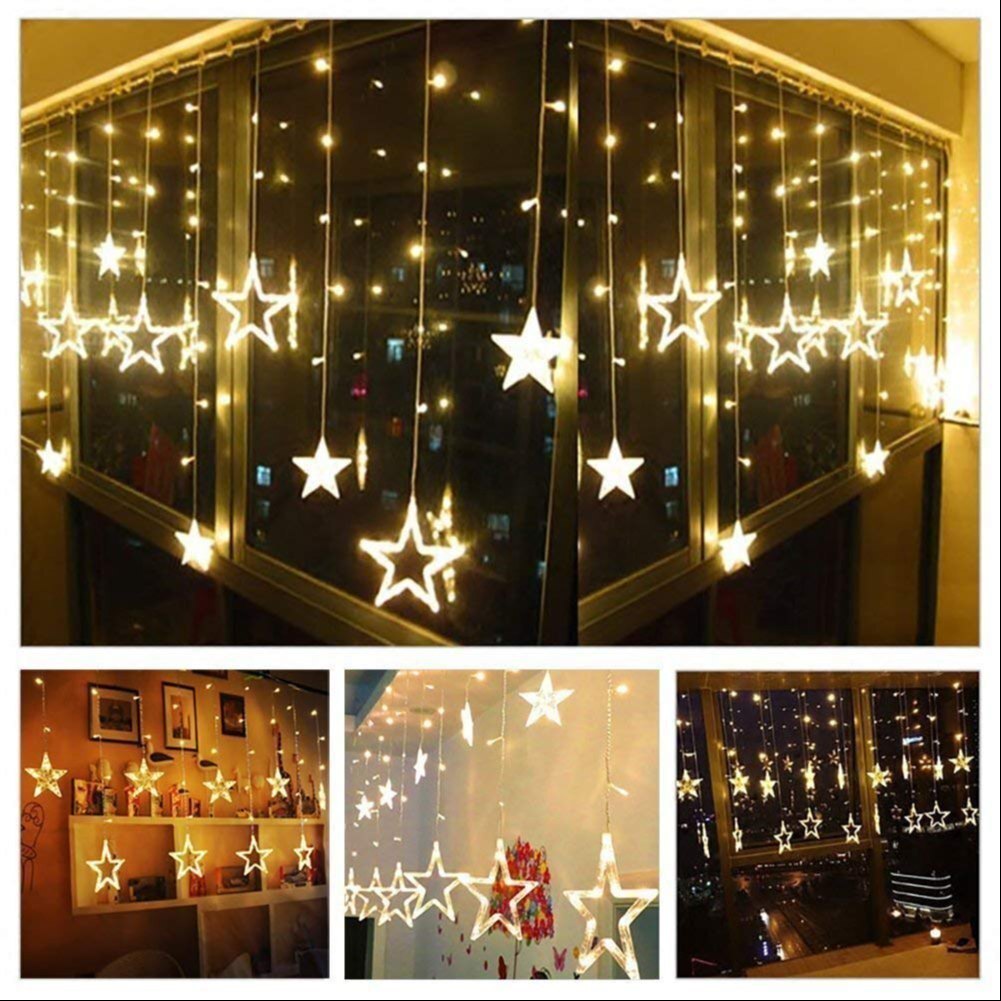 Mitsico 6+6 LED Star Lights For Indoor Outdoor Decoration Diwali Light For Party Birthday Diwali