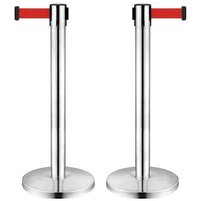 Stainless Steel Q Manager - 36" Height, 12" Base | Durable, Portable Design For Hospitals, Banks, And Corporate Offices