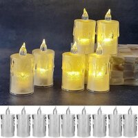 Mitsico Smokeless Candles Diva Electric LED Tea Light Candles Flameless & Smokeless Decorative