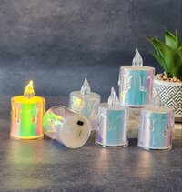 Mitsico Multicolor Smokeless Candles Diva LED Tea Lights Electric Candles Flameless for Diwali