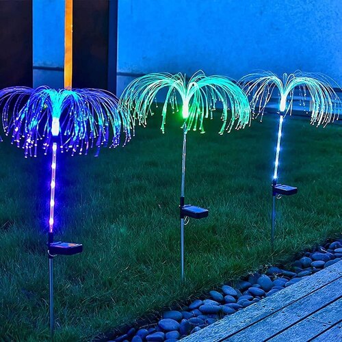 Mitsico 2 Pcs Solar Jellyfish Lamp Plastic Outdoor Solar Lights Solar Lights Outdoor Garden