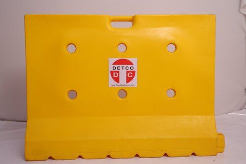 Plastic Road Crash Barrier - Color: Yellow & Red