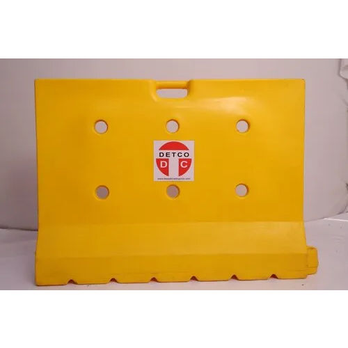 Plastic Road Crash Barrier - Color: Yellow & Red