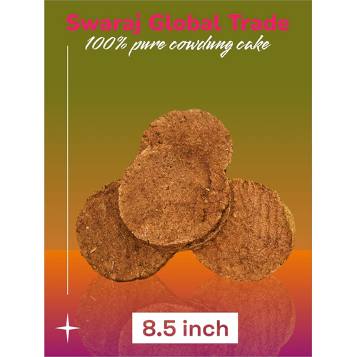 8.5 Inch 100 Percent Pure Cow Dung Cake