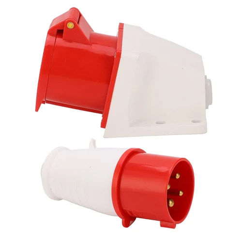 Industrial Coupler Socket 32 Amp 4 Pin - Material: Pvc