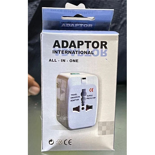 Universal Travel Adapter With Case - Color: White