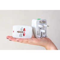 Universal Travel Adapter - Abs Plastic, White | 1 Year Warranty, 50 Mhz Frequency