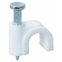 Wire Clips - Metal And Plastic, 3.2 Mm Size | Durable White Design For Industrial Use