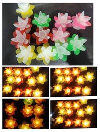 Mitsico Flower Shape Led Light Candles for Diwali Christmas New Year Home Decoration (1 pcs)