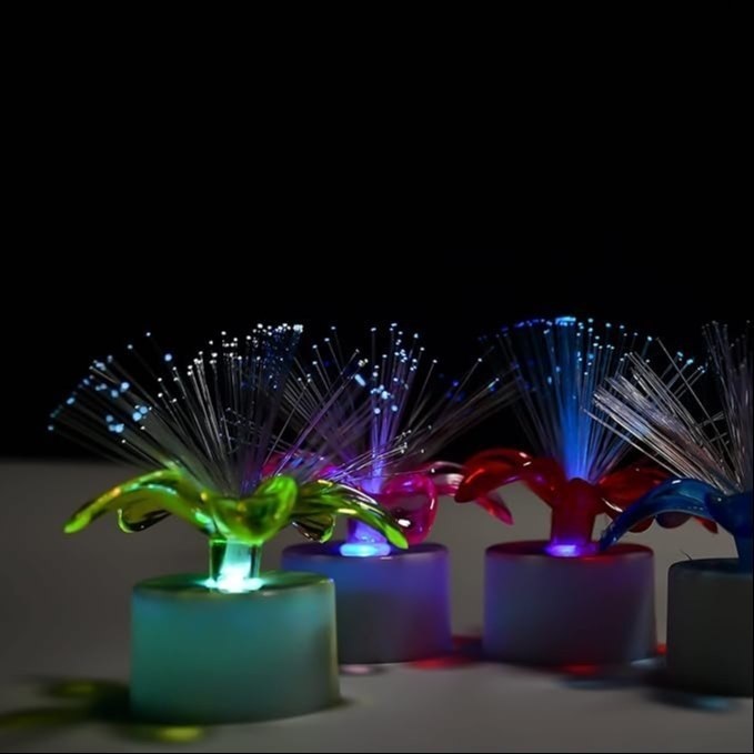 Mitsico Fiber Optic Light, Mini Color Change LED Table Centerpieces, Light Up Candle Home Decor