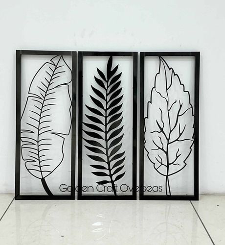 Metal Leaf Sculptures Wall Art