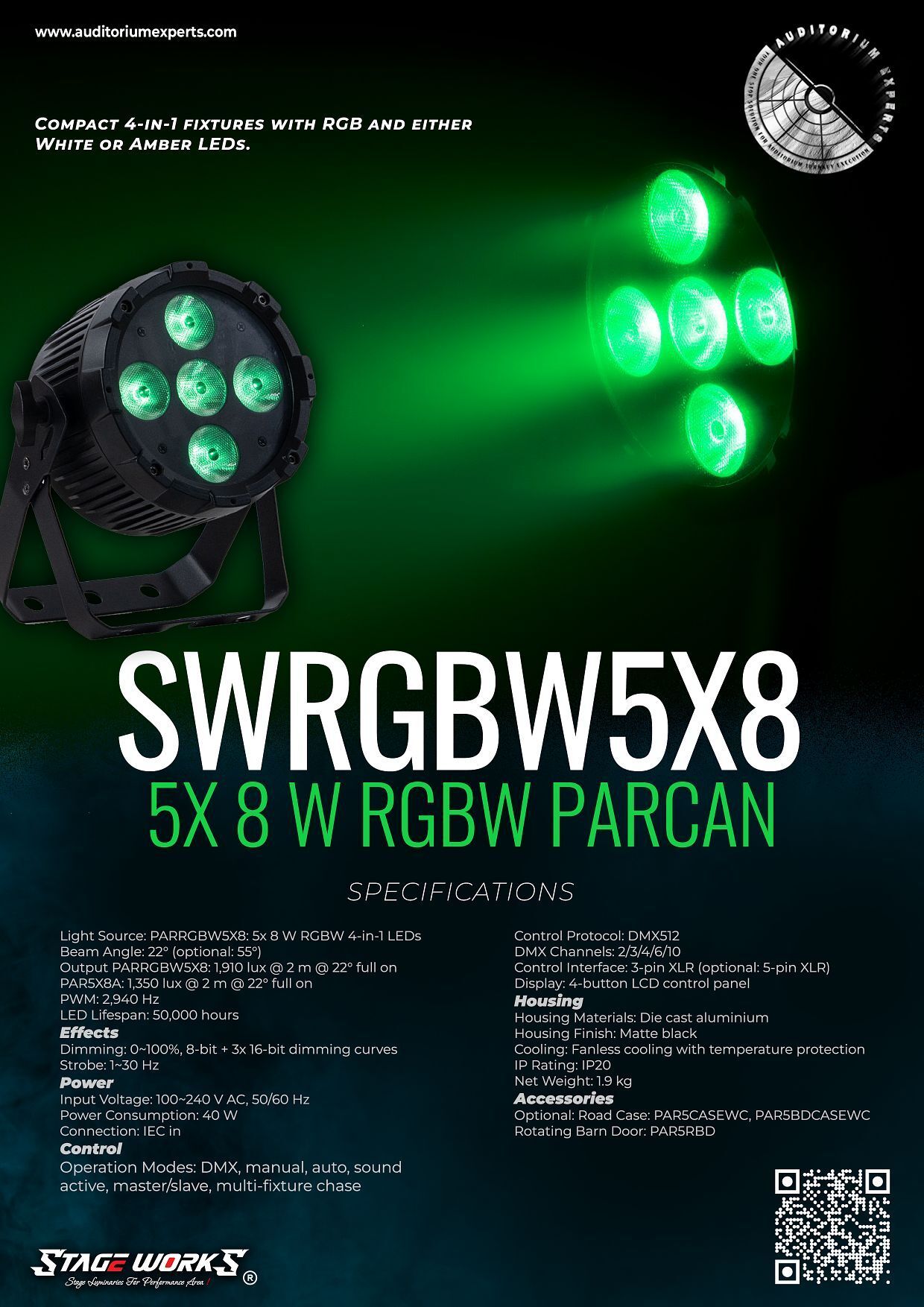 SW Act PAR 200W RGBAL