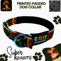 Printed Padded Dog Collar with SR Clip / Export Buckle