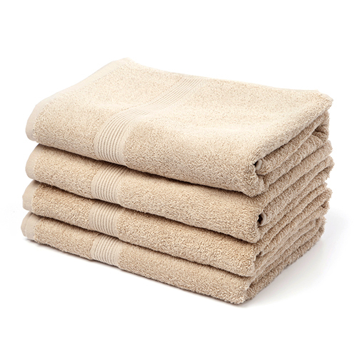 100% Light Brown Cotton Bath Towel