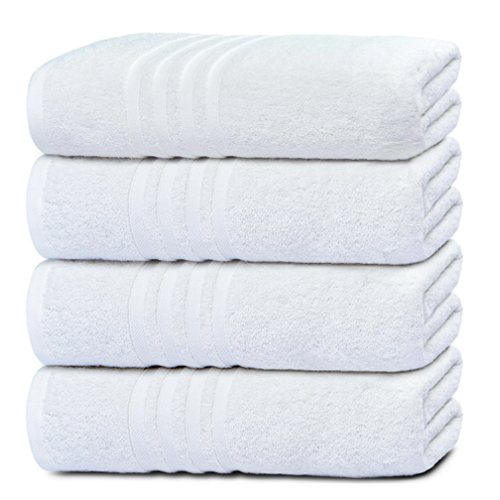 100% White Cotton Bath Towel