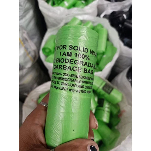 Plastic Garbage Bag - Color: Green