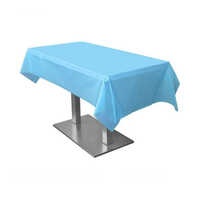 Blue Plastic Table Cover - High-Quality Plastic, Custom Sizes Available, Elegant Blue Color, Soft Material, Easy to Clean, Warranty Included